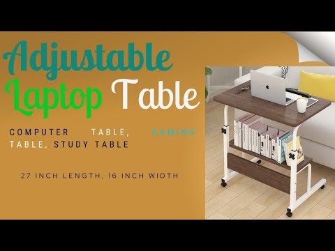 Adjustable Height Laptop Table, Computer Table, Gaming Table, Study Table, Tables with storage