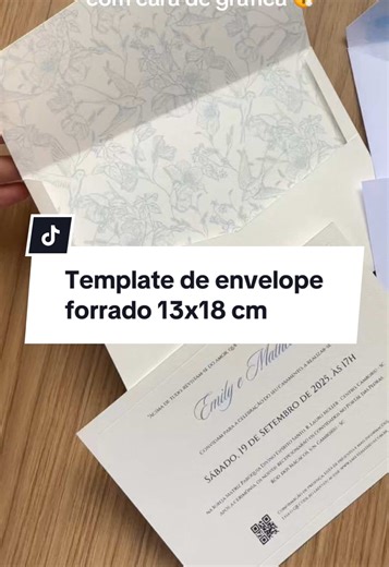 Mais um modelo de envelope forrado e convite de casamento disponível pra vocês! Esse é no tamanho 13x18 cm e fica lindooo! 🩵🩵🩵 #convitedecasamento #casamento #papelariacasamento #idvisualcasamento #diycasamento