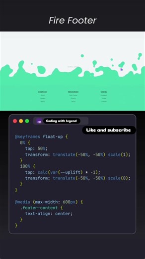 This Footer Animation is CRAZY 🔥💧 | CSS Only