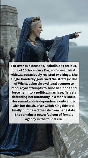 Isabella de Fortibus, a 13th-century wealthy English widow. #historyfacts #fyp #watch #DidYouKnow #shessocool | She's So Cool