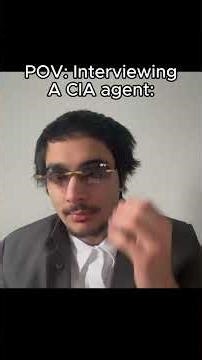 POV: Interviewing a CIA AGENT