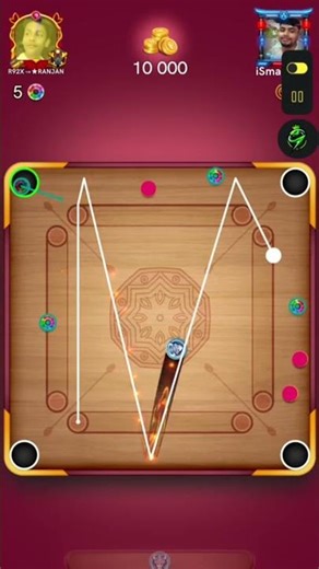 caroom pool Best moment for hackcarrompool #carromdiscpoolautoplay #carromboard#carrompoolautopla