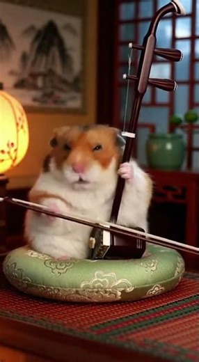 Adorable Hamster Plays Violin 🎻 | Cute Animal Musical Performance #cuteanimals #animals