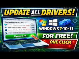Update All Drivers on Windows 7.10.11 for FREE One Click Method // All Drivers Update on Windows 7