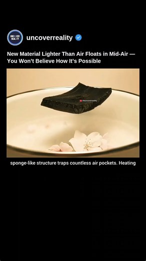 Breakthrough: New Material Lighter Than Air Floats In Mid Air. You Won't Believe How #tech #shorts