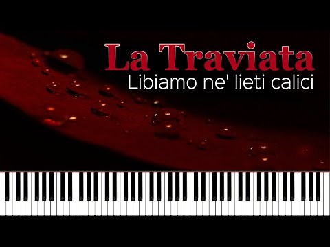La Traviata: Libiamo, ne’ lieti calici - Verdi | Piano Tutorial | Synthesia | How to play