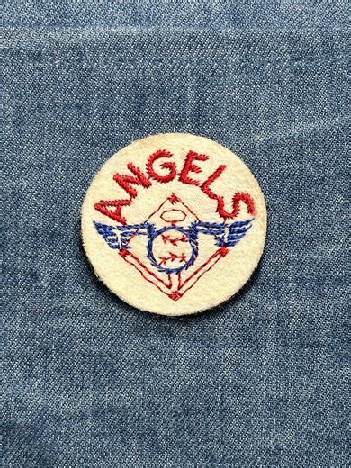 Angels Collectable Patch: Felt Circle Red Blue - Vintage Sports Accessory - Etsy
