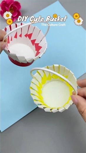 Paper Se Banayen Sundar Mini Balti 🪣 | DIY Cute Paper Bucket | #craft #craftideas #art #diy #shorts