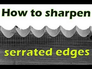 Sharpening serrated edges becomes effortless with a Block sharpener, I can demonstrate to show you.