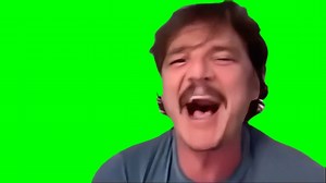 pedro pascal laughing and crying original template green screen.mp4