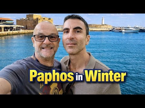 Paphos Cyprus Walking Tour 🇨🇾 | Bar Street to the Harbour & Castle (Winter Sun)