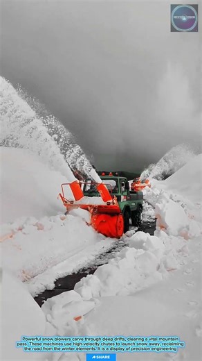 Powerful & Efficient: Heavy-Duty Snow Blower for Precision Mountain Pass Road Clearing