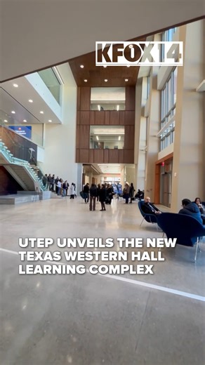 The University of Texas at El Paso celebrated the grand opening of Texas Western Hall, a 124,725-square-foot learning complex designed to serve as a hub for teaching and campus life. MORE INFO: https://bit.ly/49VXWDo | KFOX-TV