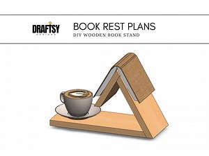 Book Rest Plans - Wooden Book Holder With Coffee Stand, Hands-free Reading Stand, Easy Woodworking Project for Desk, Bedside, and Study Nook - Etsy