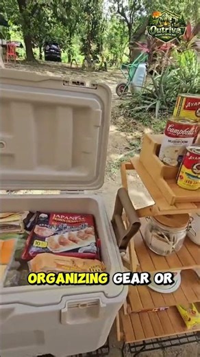 Quick Trick for Making a Camping Table #shorts #beginnercamping #wildlife