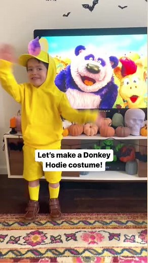 1.2K views · 18 reactions | Thinking of costume ideas for your little donkaroos? Check out this super simple, no-sew idea for Halloween! https://www.pbs.org/parents/crafts-and-experiments/no-sew-donkey-hodie-costume | Fred Rogers Productions | Facebook