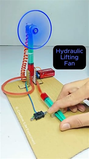 Hydraulic Lifting Fan || DIY DC Motor Project at Home | By Krishna Technically 9140