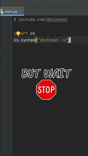 How to SHUTDOWN your PC🤫 with python