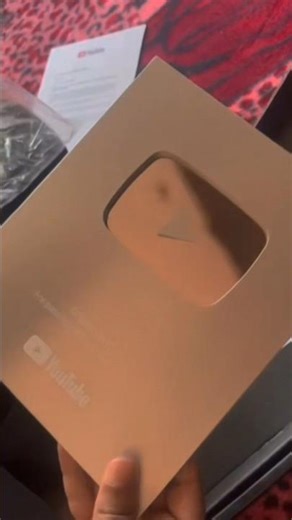 silver play button unboxing