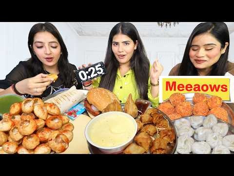 Solve the Scrambled (Jumble) Words Food Eating Challenge /Golgappa, Momos,Spring Roll,Samosa, Burger