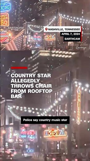 Country star arrested after allegedly throwing chair from rooftop bar #cnn #news
