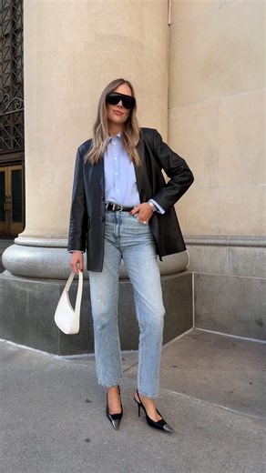Amy Jackson on Instagram: "A little outfit inspo for you in spring staples done right 🖤 Comment OUTFIT below to receive a DM with the link to this post on my LTK https://liketk.it/5SkVM"