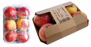 Eco-friendly packaging of apples
