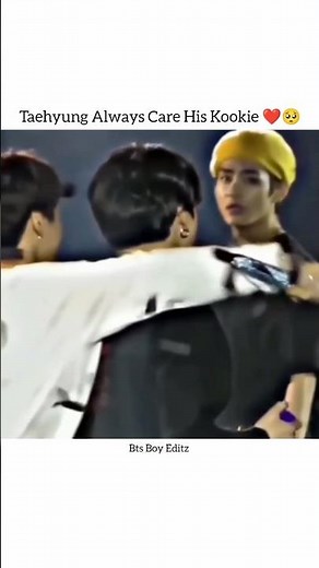 Taehyung Care His Kookie 🥺 | V #taekook #care #love #shorts