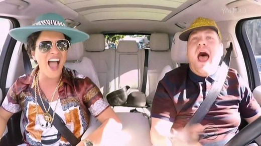 Bruno Mars was magic on The Late Late Show with James Corden's #CarpoolKaraoke. | Yahoo