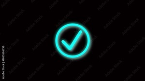 Animation or computer graphic drawing a check mark or choice value on a green chroma key background for insertion. Animation in motion graphics of a check mark symbol. Symbolizing right. Motion Graph
