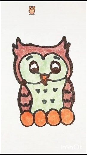 Easy Owl Drawing for Kids 🦉 | Cute Owl Drawing Step by Step #shorts