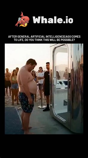 Zahan on Instagram: "The post shares a sci-fi video clip from a beach scene where an overweight man enters a "Body Optimizer" pod and exits with a muscular build, questioning if AGI could enable such instant human physical transformations. - Authored by @bl6_ck_goals, a finance and growth-focused account, the December 22, 2025, post garnered over 334,000 views and 120 replies, with most users expressing skepticism about its feasibility. - AGI could accelerate biotech like CRISPR-based muscle enh