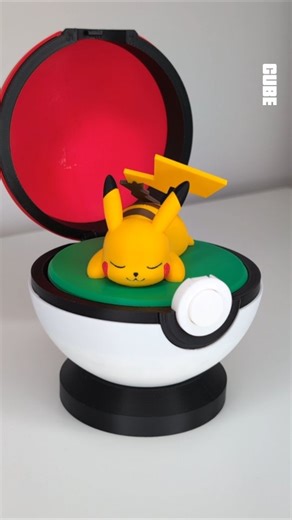 CUBE3DWORLD on Instagram: "Poké Ball Music Box | Cool DIY Project to 3D Print at Home --------------------------------------- 3D Printer: Bambu Lab A1 Combo Filament: Bambus Lab PLA Basic --------------------------------------- #3dprinting #3dprint #diy #cool3dprints #pokemon #musicbox #pikachu"