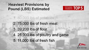 10K views · 126 reactions | How much food did it take to feed everyone on #TITANIC for the duration of the voyage? The answer might surprise you… 凜  #TITANICTidbits #TITANIC #TITANICFood | RMS Titanic, Inc. | Facebook