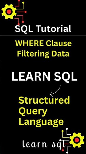 Learn SQL Where Clause Filtering Data #shorts