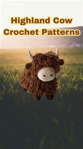 Highland Cow Crochet Projects You’ll Love! Adorable Easy Crochet Farm Animals #shorts