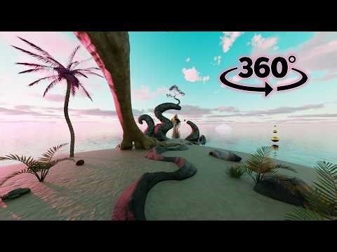 On a Distant Island | 8K 360° (1 Hour Ocean Ambience)