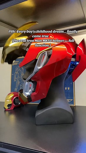 From dream to reality — the ultimate Iron Man helmet ⚙️ www.ettbox.com #ironmanhelmet #giftideas #techgift #MarvelFans #ironmanmk50 | Ettbox HeroGear | Facebook