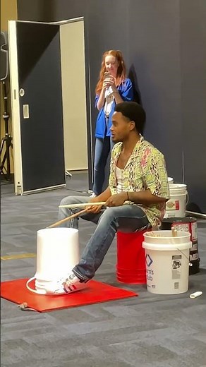 RED Teaches a Bucket Drumming Class and The Lied Discovery Children’s museum in Las Vegas