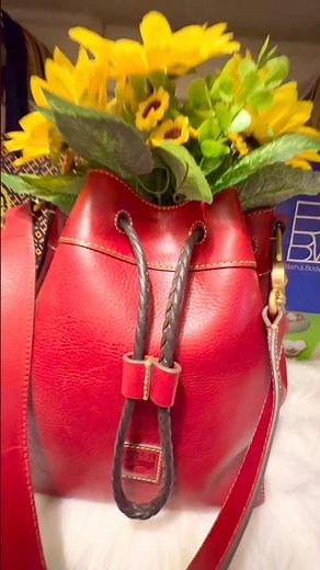 DOONEY & BOURKE HATTIE FLORENTINE SATCHEL RED GENUINE LEATHER BAG REVIEW #dooneybag #bagreview