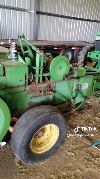 amish converted 224t baler having its way with with the Deere powered Ford Ranger #fordfuccinranger #ranger #fordranger #johndeere #deere #amish