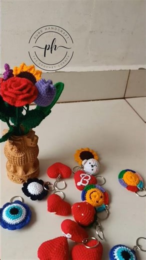 Handmade Crochet Keychains #shorts #crochet