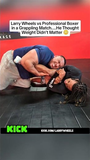 Larry Wheels vs Pro Boxer in Grappling #larrywheels