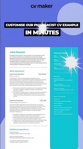 Pharmacist CV Example!