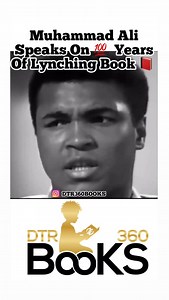 4.7K views · 266 reactions | May Allah SWT be pleased with Muhammad Ali for always speaking the TRUTH and give him the highest rank in Jannah possible爐. Here he speaks on lynching in America, in 1972. Purchase the book  100 Years in Lynching - link  is in our bio. #MuhammadAli #DTR360Books | DTR 360 Books | Facebook