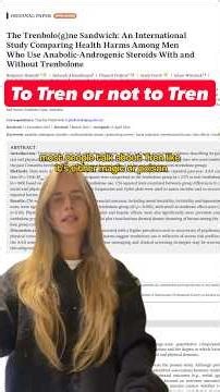 Study comparing those who use tren and those who don’t