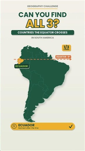 The Equator Crosses Only 3 Countries in South America — and Peru Is NOT One! 🌎