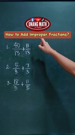 14K views · 286 reactions | How to Add Improper Fractions? #fractions #additionoffractions #LearningMathIsFun #MathematicsChallenge #maths #mathlesson #solvingMath #AddingFractions | Unang Math | Facebook