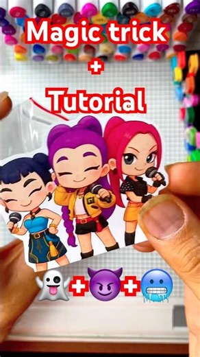 Art Tutorials be like 👀😱😍 Kpop huntrix Magic trick 🪄 Are you relate this ? How to go VIRAL