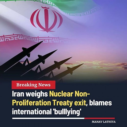 Iran weighs Nuclear Non-Proliferation Treaty exit #iran #nuclear #nonproliferation #news #shorts